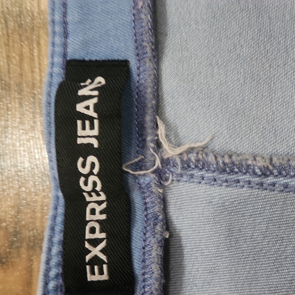 Express Y2k Revival Stretch jean Hot Shortie Short Boho Festival Coachella 6 - Picture 3 of 6